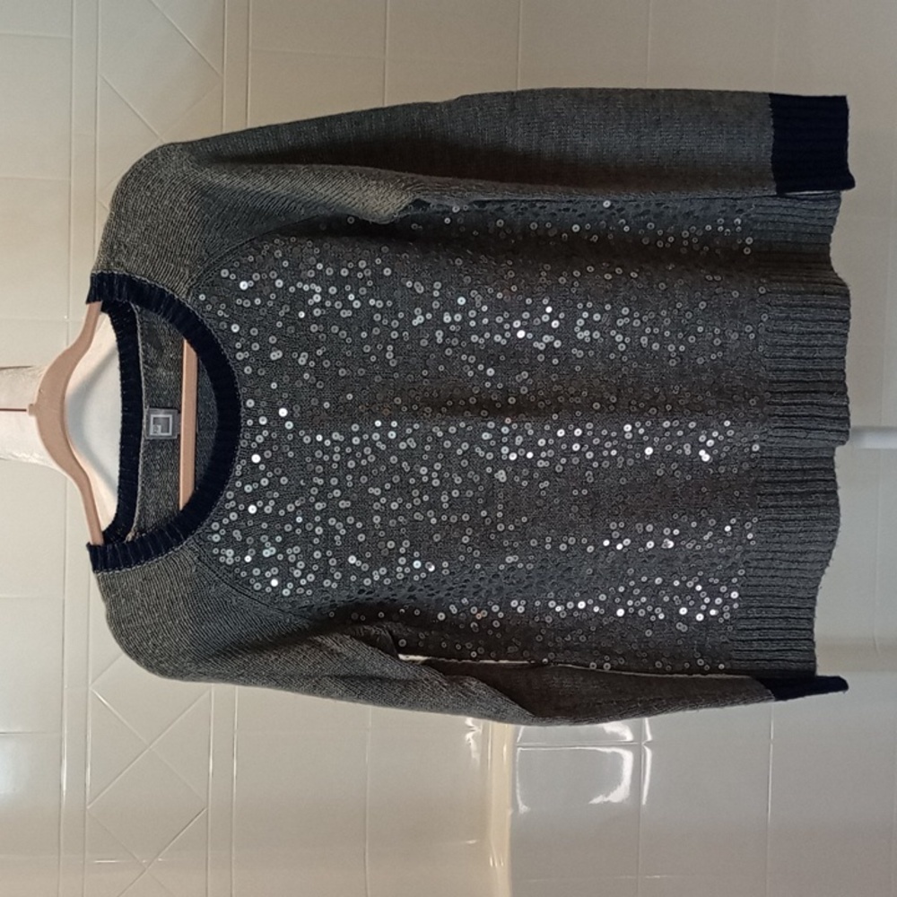 jcp Women's Grey Sequence Sweater